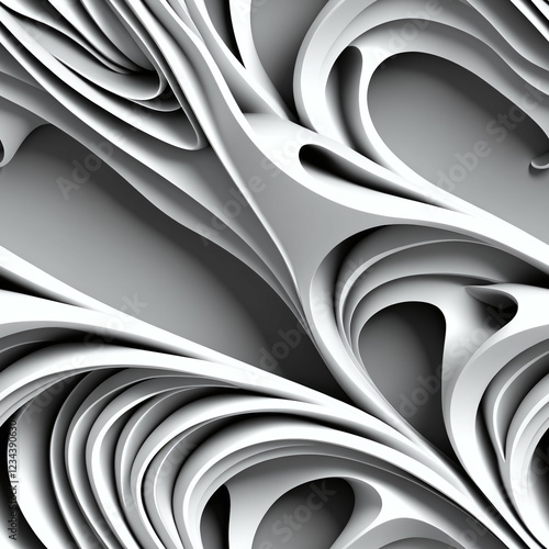 Abstract 3D wavy shapes, Se...