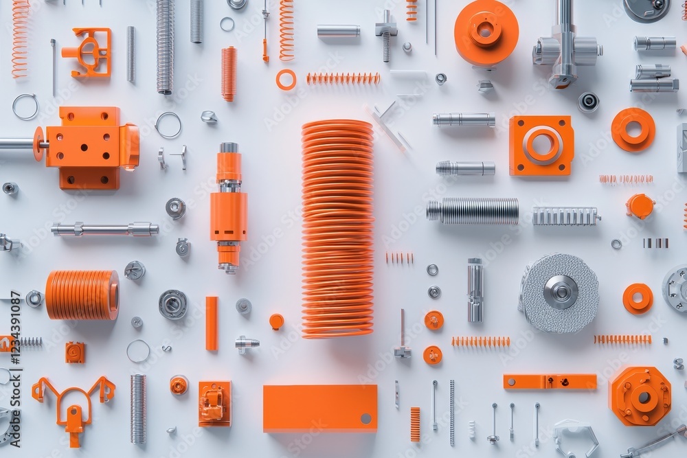various equipment for injection mold and die stamping system including spring, nitrogen gas spring, shock absorber, bush, guide, and ejector pin block set, along with ball retainers in industrial various equipment for injection mold and die stamping system including spring, nitrogen gas spring, shock absorber, bush, guide, and ejector pin block set, along with ball retainers in industrial