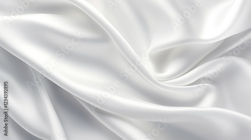 Wallpaper Mural Elegant White Silk Fabric with Soft Texture and Beautiful Folds Highlighting Luxurious Drapery and Flowing Elegance in a Serene Arrangement Torontodigital.ca