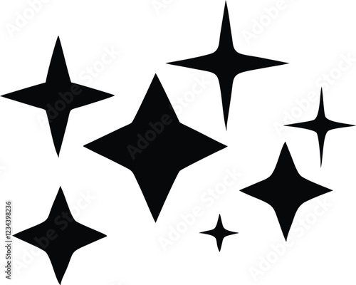 Shine icon, Clean star icon