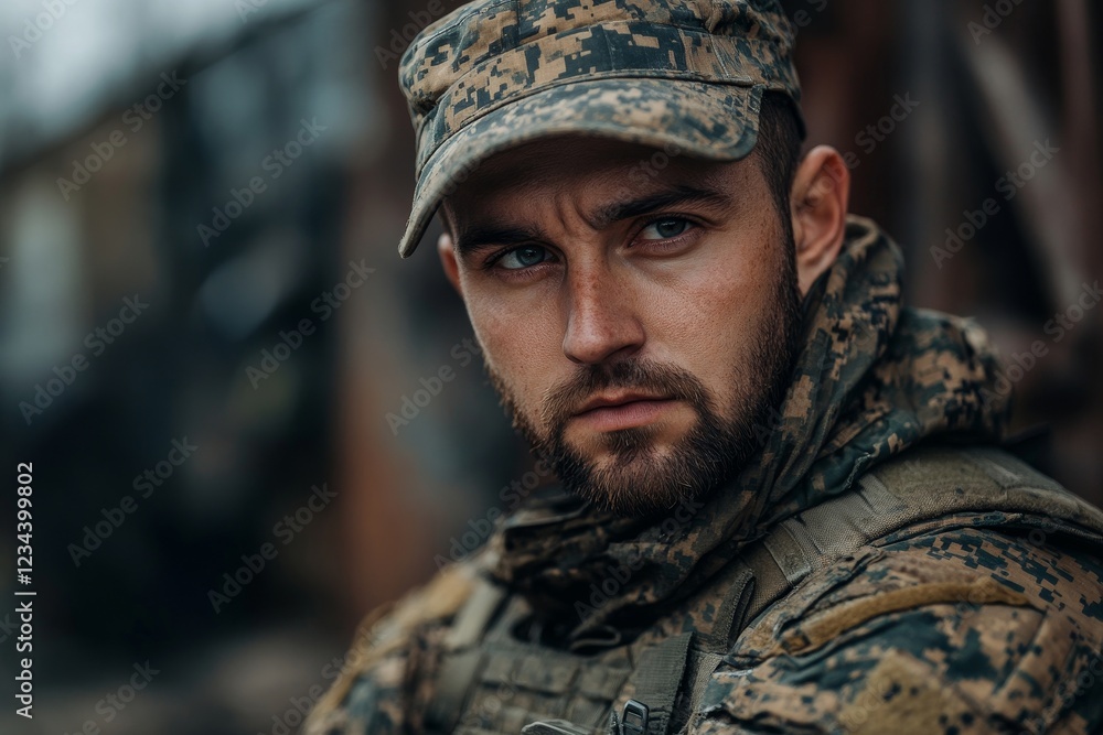 PTSD Military Army Soldier With Trauma PTSD Military Army Soldier With Trauma