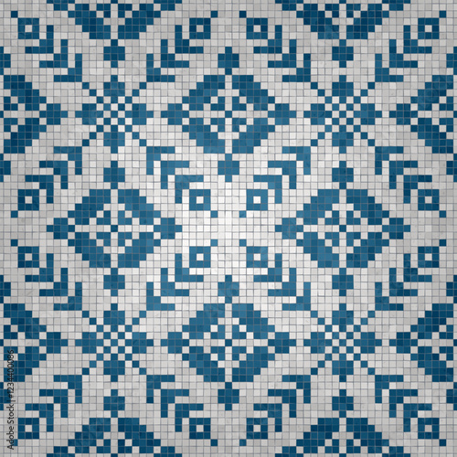 Scandinavian style seamless mosaic tiles pattern