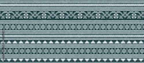 Scandinavian style seamless mosaic tiles pattern