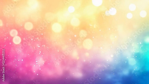 Abstract blurred background of rainbow sparkling light bulbs: holiday display