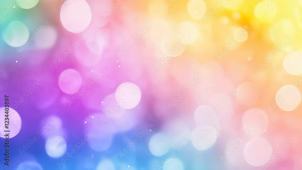 Abstract blurred background of rainbow sparkling light bulbs: holiday display Abstract blurred background of rainbow sparkling light bulbs: holiday display