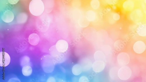 Abstract blurred background of rainbow sparkling light bulbs: holiday display