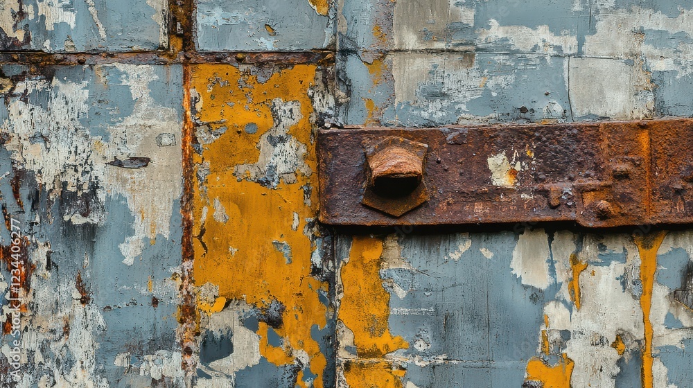 Rusty metal surface with peeling paint and texture Rusty metal surface with peeling paint and texture