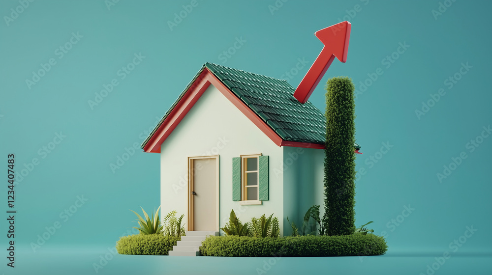 Toy house, symbolizing real estate Toy house, symbolizing real estate