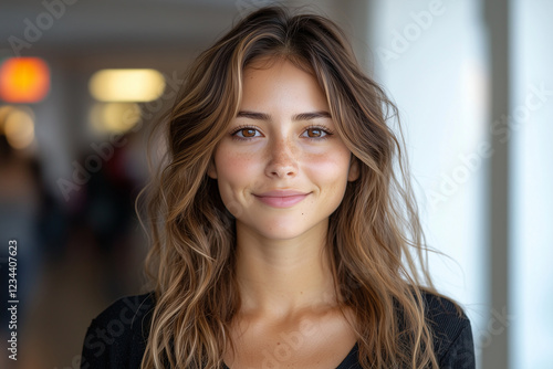 Wallpaper Mural beautiful girl with curly hair Torontodigital.ca