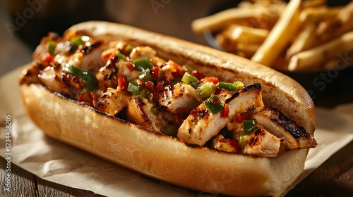 Wallpaper Mural A Fiery Grilled Chicken Cheesesteak with Pepper Jack Cheese and JalapeÂ±os for Spicy Sandwich Lovers Torontodigital.ca