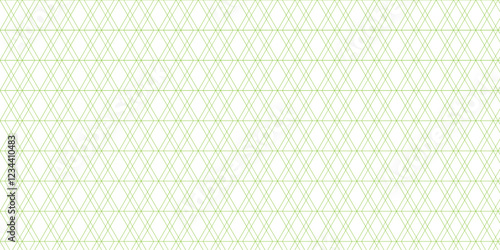 Grid paper. Isometric color grid on green line and white background. Abstract lined transparent illustration.  Geometric pattern for school, copybooks, notebooks, diary, notes, banners, print, books .