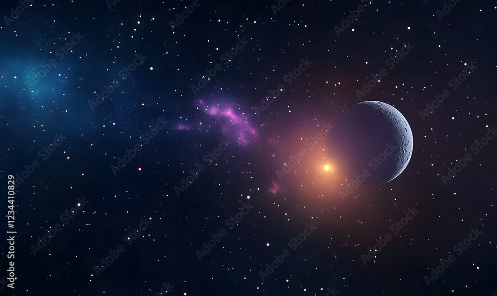 Fototapeta premium deep space illustration, Generative AI