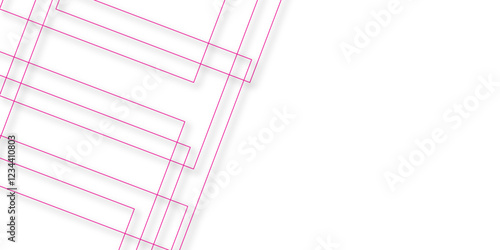 Abstract colorful technology background with lines. Geometric squares in bright light. Vector illustration technology background with shadow. Modern minimal and clean white and red. 