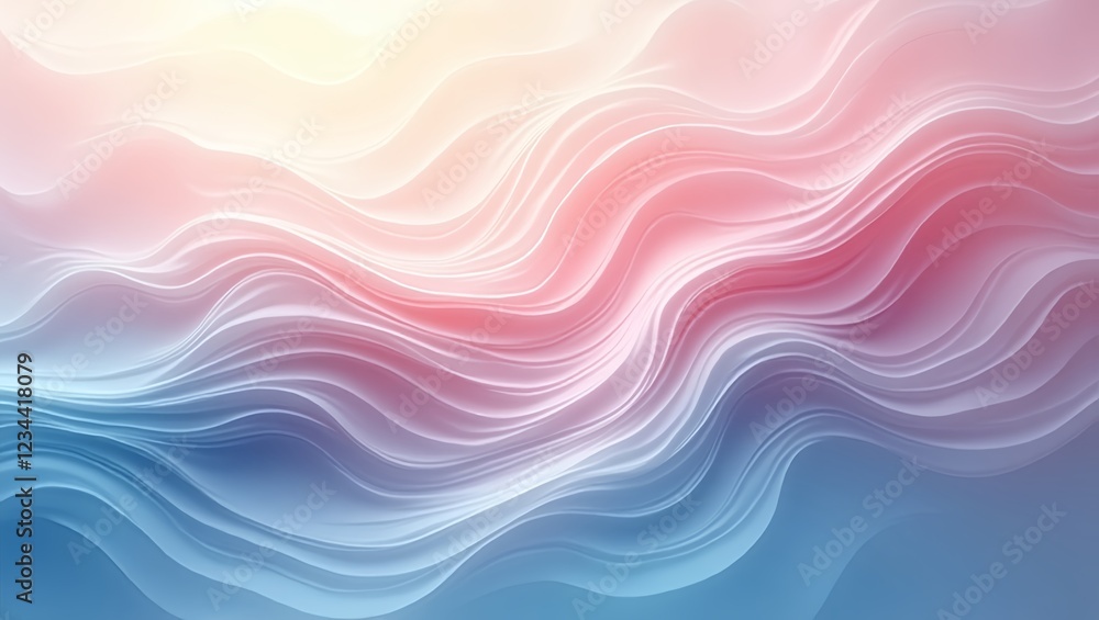 Soft Curved Waves in Pastel Colors Soft Curved Waves in Pastel Colors