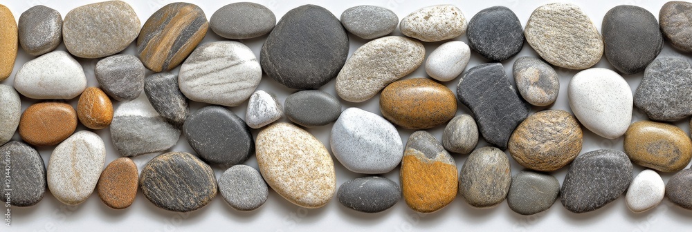 Smooth Pebbles Collection Natural Variety, Gentle Colors, and Textures in Detailed Close-Up Smooth Pebbles Collection Natural Variety, Gentle Colors, and Textures in Detailed Close-Up