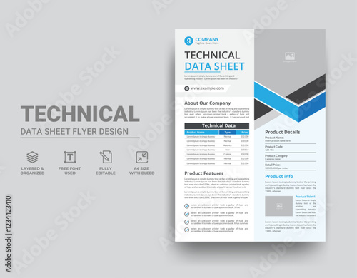 Technical Data Sheet Template Design