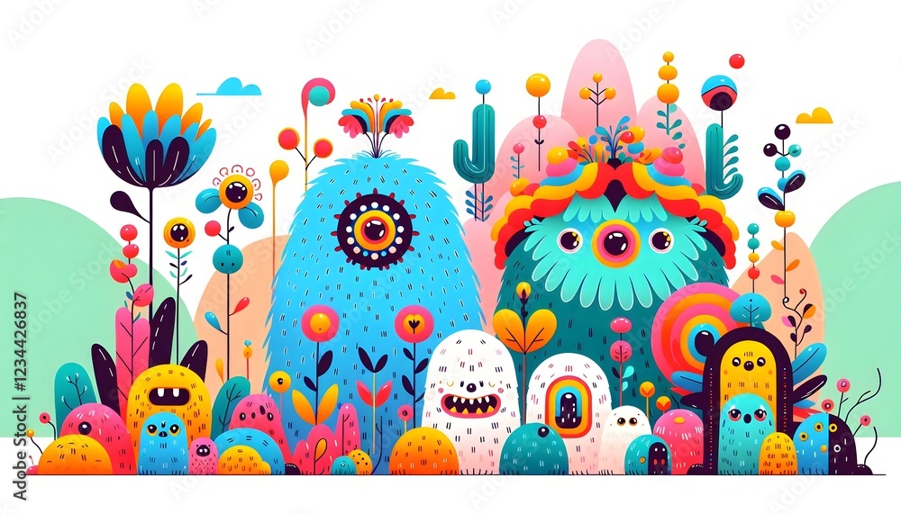 Fototapeta premium Jardines Encantados: Criaturas Botánicas