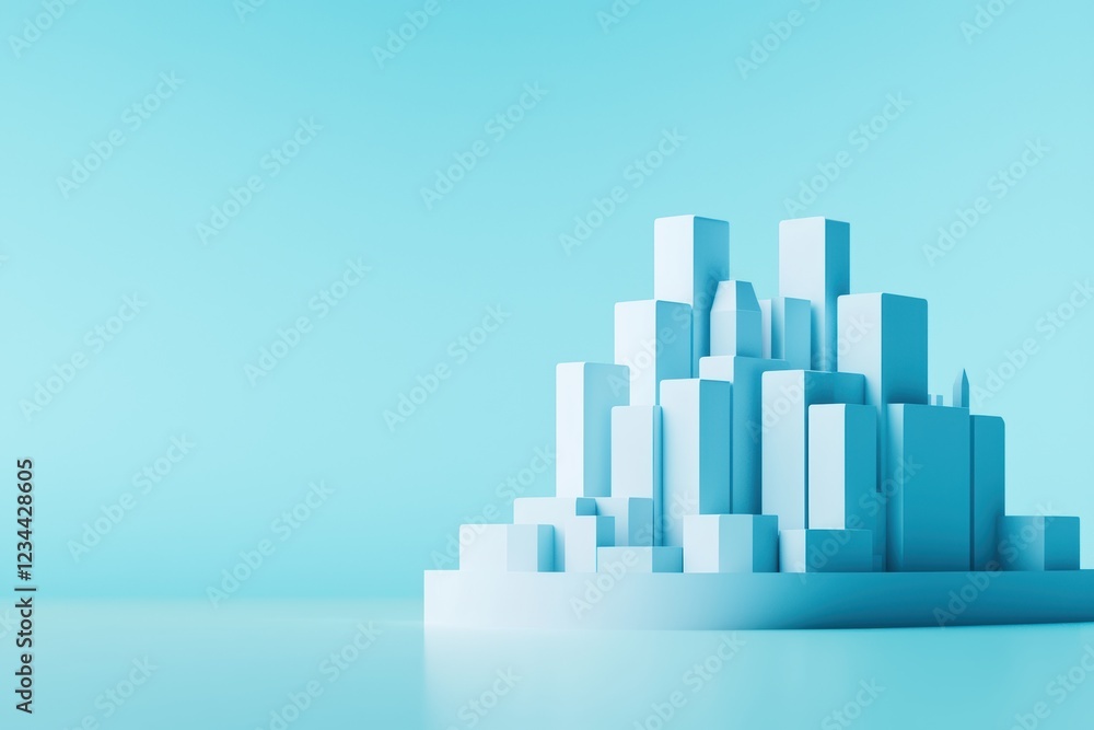 Modern Cityscape Concept Displaying Robotic Process Automation and AI Technology Modern Cityscape Concept Displaying Robotic Process Automation and AI Technology