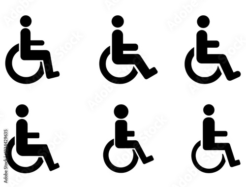 HANDICAP SILHOUETTE ON WHITE BACKGROUND