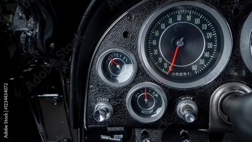 Tableau sur toile Speedometer in a car