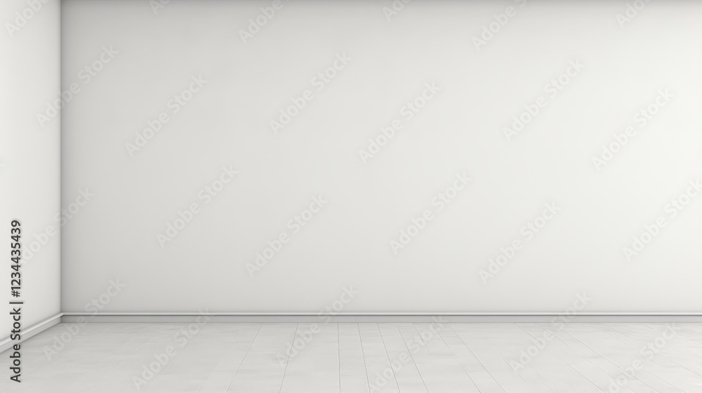 3D Render of an Empty White Wall Background Ideal for Presentations, Mockups, and Design Projects in Interior Spaces and Commercial Use 3D Render of an Empty White Wall Background Ideal for Presentations, Mockups, and Design Projects in Interior Spaces and Commercial Use