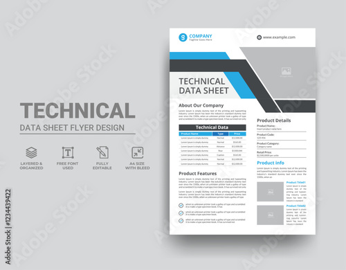 Technical Data Sheet Template Design