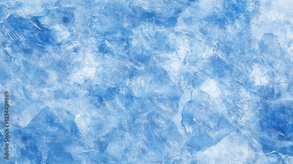 Obraz premium Abstract watercolor strokes in blue, suitable for backgrounds, design elements, or artistic projects