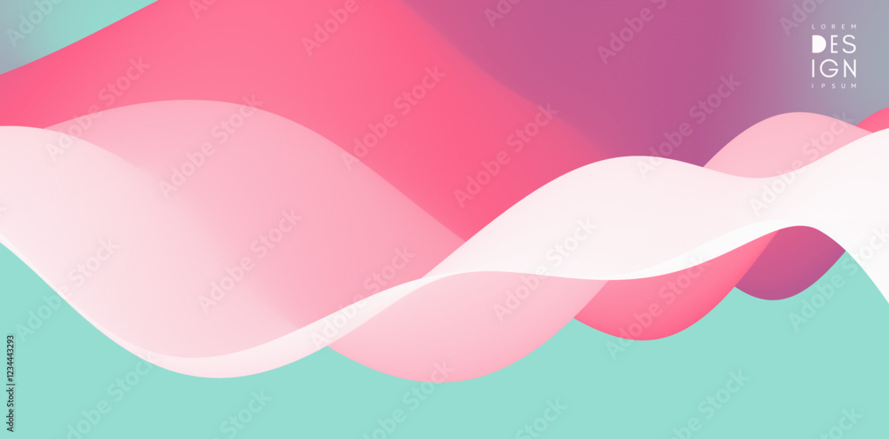 3D abstract wavy background with beautiful gradient colour transition. Dynamic wave. Vector illustration for banner, flyer, brochure, booklet, presentation or website design. 3D abstract wavy background with beautiful gradient colour transition. Dynamic wave. Vector illustration for banner, flyer, brochure, booklet, presentation or website design.
