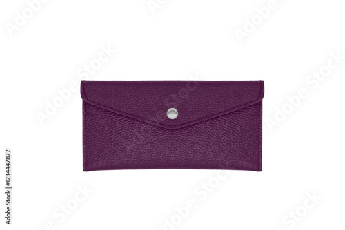 pink woman leather wallet closed