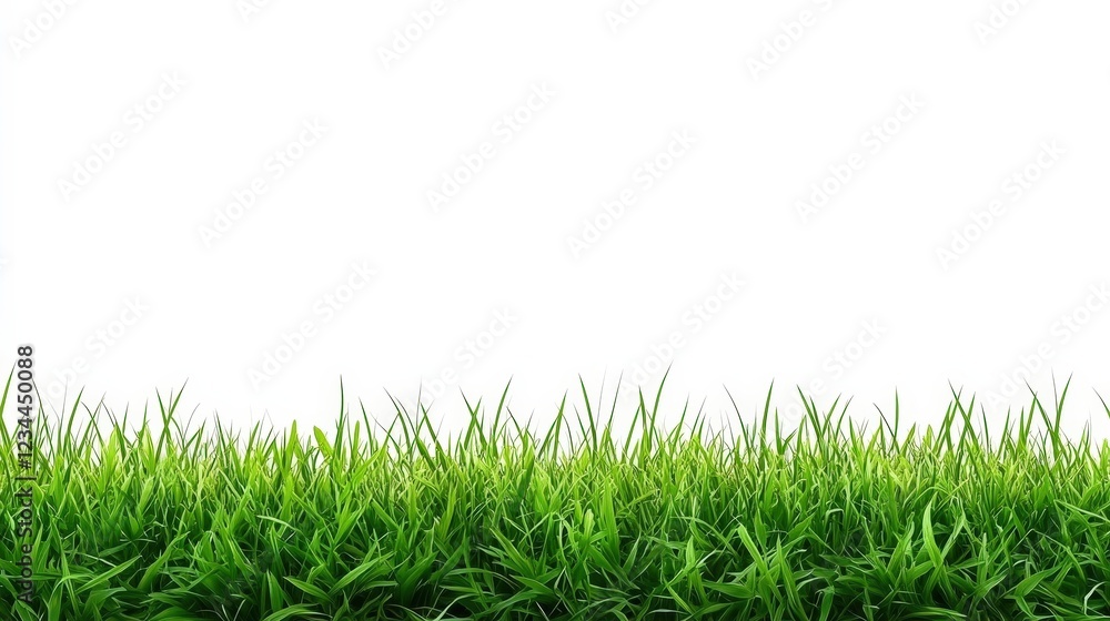 Lush Green Grass Border on White Background Creating a Fresh and Clean Natural Aesthetic for Various Design Applications Lush Green Grass Border on White Background Creating a Fresh and Clean Natural Aesthetic for Various Design Applications