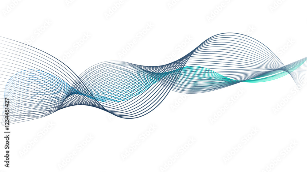 Abstract blue smooth wave on a white background. Abstract vector wavy lines flowing smooth curve colorful concept of technology, science, music, modern. Abstract blue smooth wave on a white background. Abstract vector wavy lines flowing smooth curve colorful concept of technology, science, music, modern.