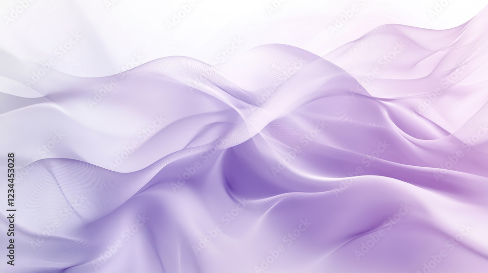 Fototapeta premium Soft purple and white waves flowing and creating a dreamy, ethereal background