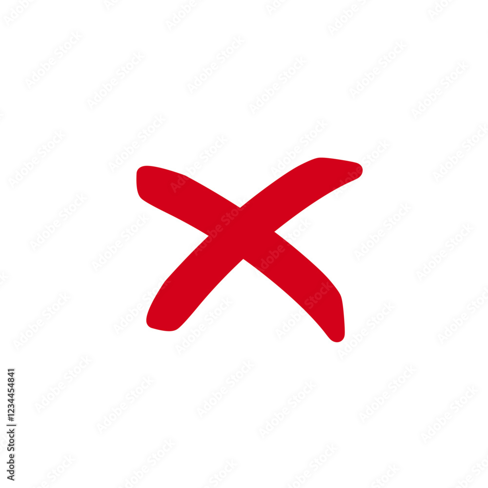 Obraz premium Letter X cross icon flat vector design