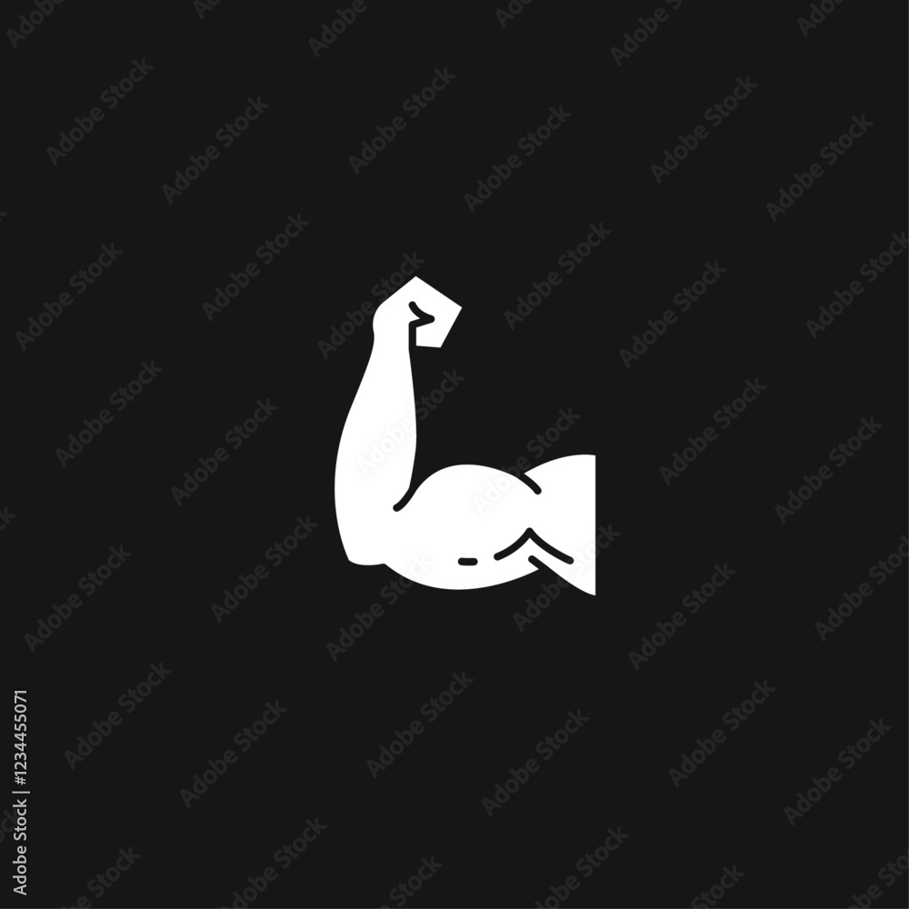 Fototapeta premium Muscle icon flat vector design