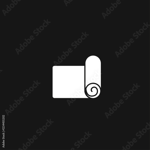 Yoga matt icon flat vector design
