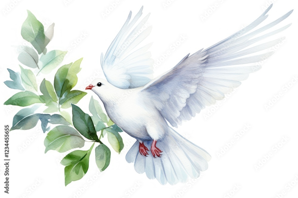 Obraz premium Animal flying white bird.