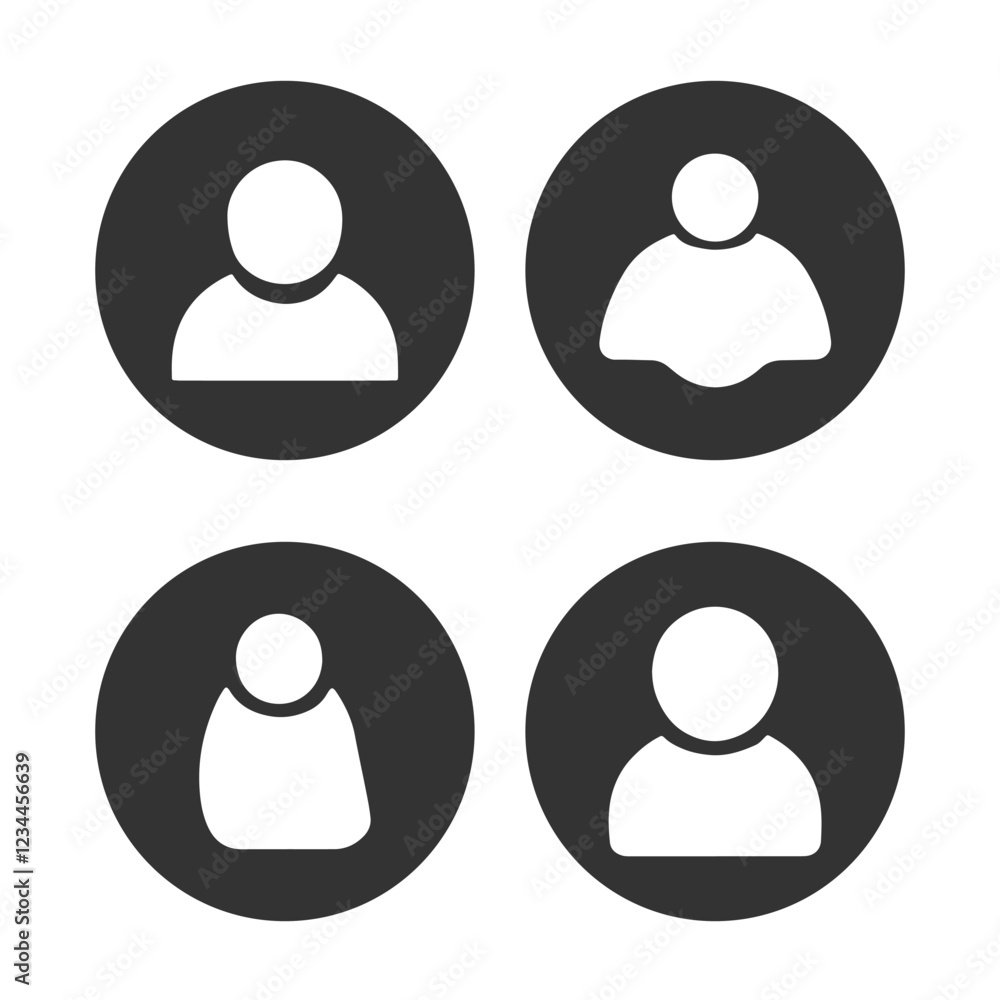User icons, People icons, User profile symbol collection User icons, People icons, User profile symbol collection