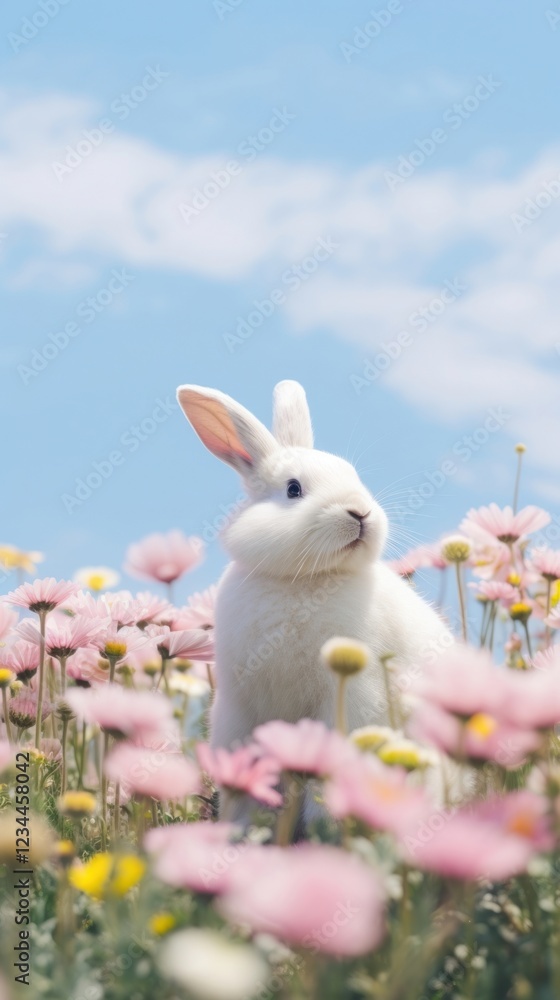 Obraz premium White rabbit flower outdoors nature.