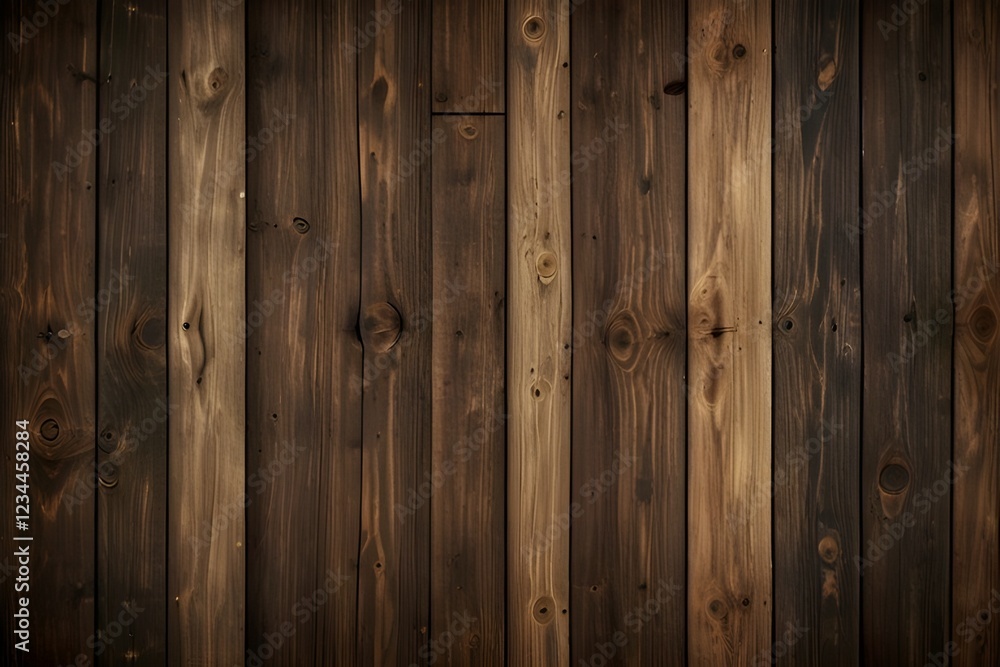 Fototapeta premium Wood wall plank brown nature texture background Generative AI