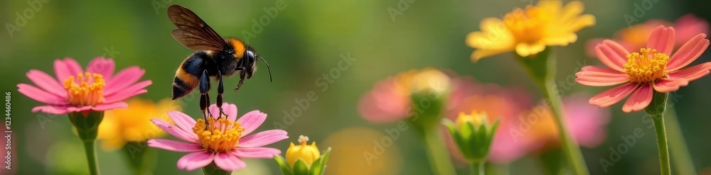 Xylocopa latipes hovering over blooming flowers with clipped paths of colors, flora, botany Xylocopa latipes hovering over blooming flowers with clipped paths of colors, flora, botany