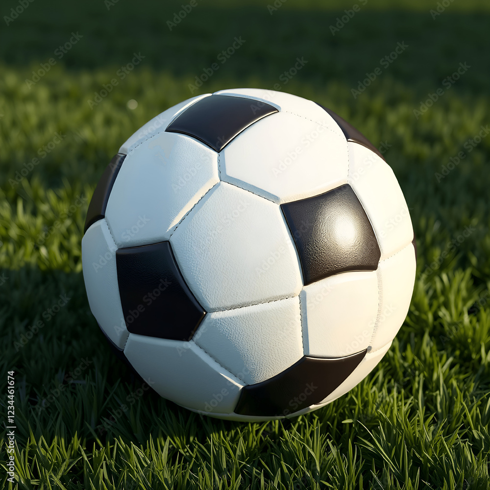 Fototapeta premium soccer ball on grass