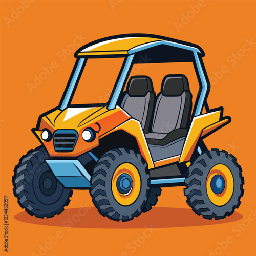 UTV - ATV Buggy   Vehicle Vector Illustration