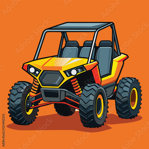 UTV - ATV Buggy   Vehicle Vector Illustration