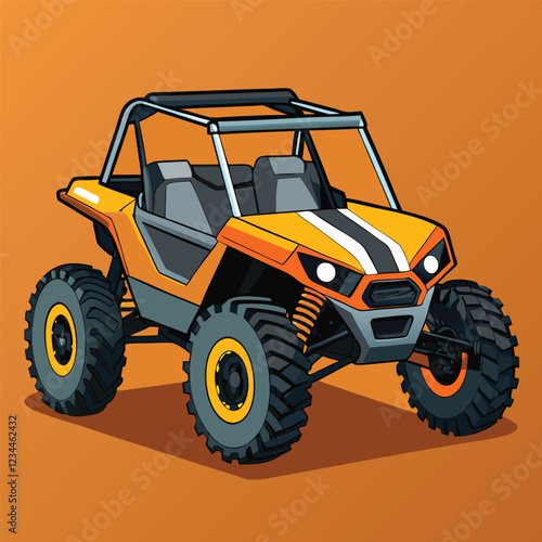 UTV - ATV Buggy   Vehicle Vector Illustration