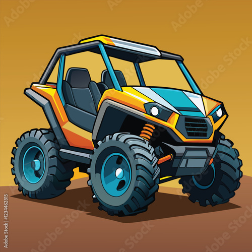 UTV - ATV Buggy   Vehicle Vector Illustration