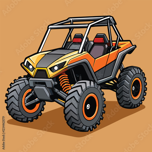 UTV - ATV Buggy   Vehicle Vector Illustration