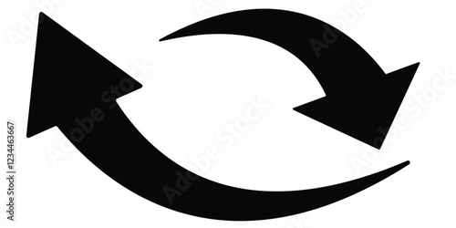 Long arrows icon. Long curved hand drawn arrow isolated.