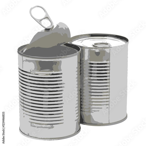 Condensed Milk Tin vector illustration