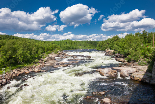 Skoltefossen Wasserfall in Nordnorwegen