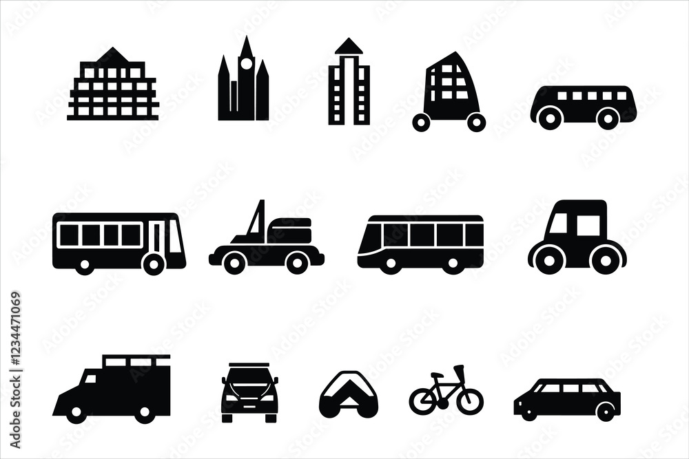 set of Graph icon, black color icon, Stock market icons set with Design vector icons for transportation modes such as car, bicycle, bus, etc set of Graph icon, black color icon, Stock market icons set with Design vector icons for transportation modes such as car, bicycle, bus, etc